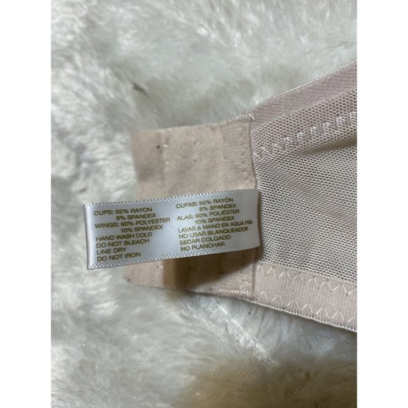Lot of 2 Bras 38C Women’s Adrienne Vittadini / Daniel Laurent White Beige - Picture 7 of 12